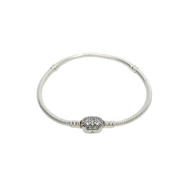 パンドラ PANDORA Moments Sparkling Heart & Snake Chain Bracelet アクセサリーブレスレット 590727cz-16 レディースシルバー WQ00058318
