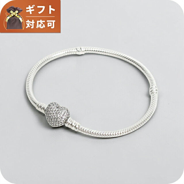 パンドラ PANDORA Moments Sparkling Heart & Snake Chain Bracelet アクセサリーブレスレット 590727cz-18 レディースシルバー WQ00058320