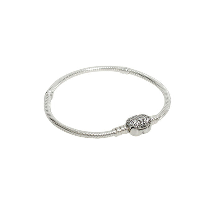 パンドラ PANDORA Moments Sparkling Heart & Snake Chain Bracelet アクセサリーブレスレット 590727cz-18 レディースシルバー WQ00058320