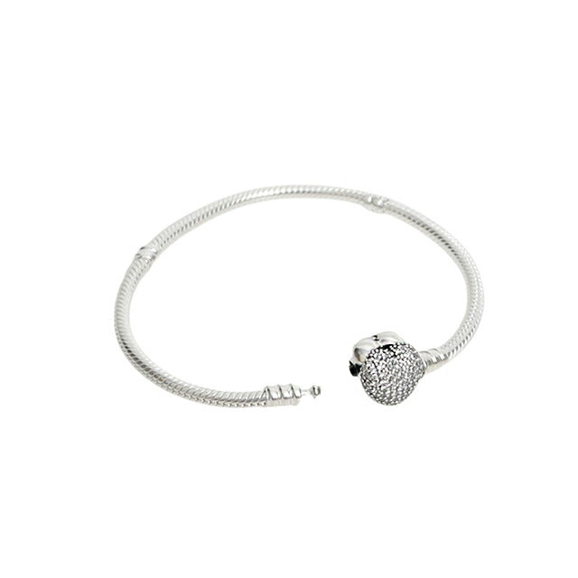 パンドラ PANDORA Moments Sparkling Heart & Snake Chain Bracelet アクセサリーブレスレット 590727cz-18 レディースシルバー WQ00058320