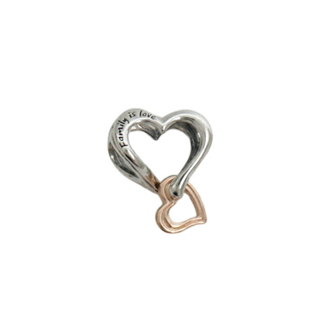 パンドラ PANDORA Two-tone Openwork Infinity Heart Charmブレスレットチャームレディース 782642c00 シルバー ローズゴールド WQ00058331