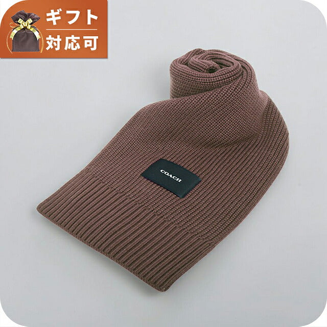 コーチ COACH WOVEN PATCH KNIT SCARF マフラー co100427-252 レディース DARK CAMEL マフラー WQ00058389