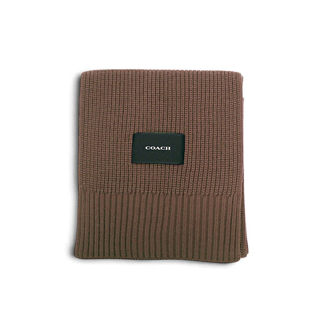 コーチ COACH WOVEN PATCH KNIT SCARF マフラー co100427-252 レディース DARK CAMEL マフラー WQ00058389