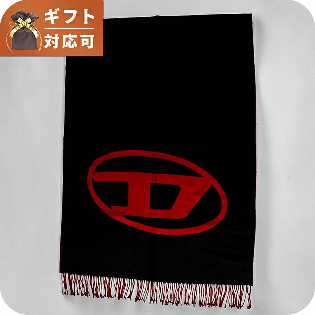 ディーゼル DIESEL S-TEVIE マフラー a17572-0akbm-9xxa ユニセックス ブラック×レッド マフラー WQ00058519