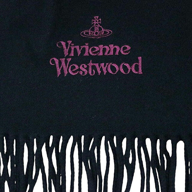 ヴィヴィアンウエストウッド VIVIENNE WESTWOOD マフラー 26-W00Q7-N401-BLACK レディースメンズブラック マフラー WQ00058563