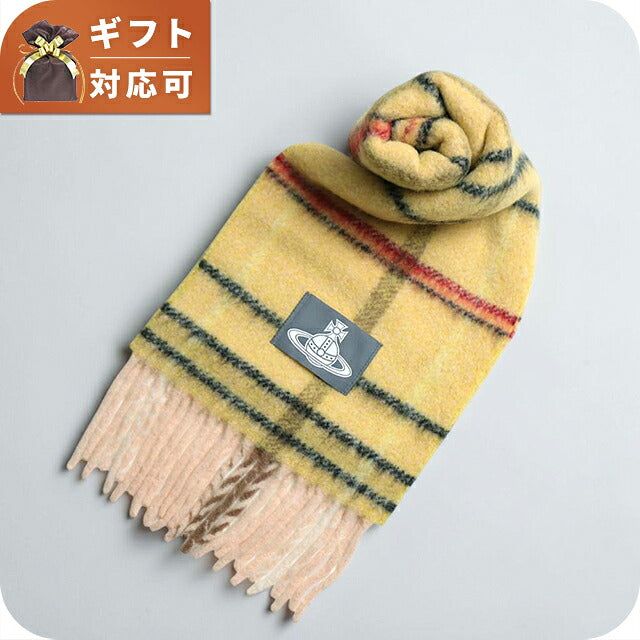 ヴィヴィアンウエストウッド VIVIENNE WESTWOOD CHUNKY CHECK マフラー 8103014F-W01MO-E401 ユニセックス イエロー チェック マフラー WQ00058758