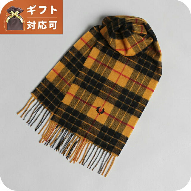 フレッドペリー FRED PERRY Lambswool Scarf マフラー c3338-480 ユニセックス 480:GOLD WQ00058786