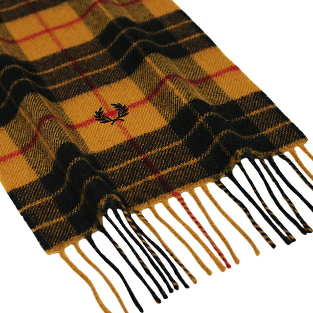 フレッドペリー FRED PERRY Lambswool Scarf マフラー c3338-480 ユニセックス 480:GOLD WQ00058786