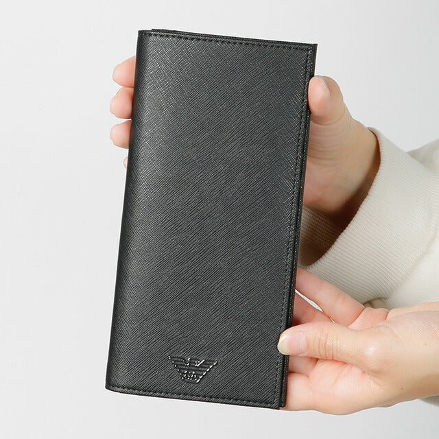エンポリオ・アルマーニ 長財布 メンズ ブランド EMPORIO ARMANI Y4R170Y138E 81072 ブラック Y4R170Y138E-81072