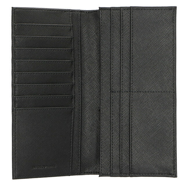 エンポリオ・アルマーニ 長財布 メンズ ブランド EMPORIO ARMANI Y4R170Y138E 81072 ブラック Y4R170Y138E-81072