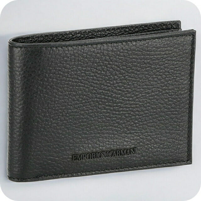 エンポリオ・アルマーニ 二つ折り財布 メンズ ブランド EMPORIO ARMANI Y4R378Y068E 80001 ブラック Y4R378Y068E-80001