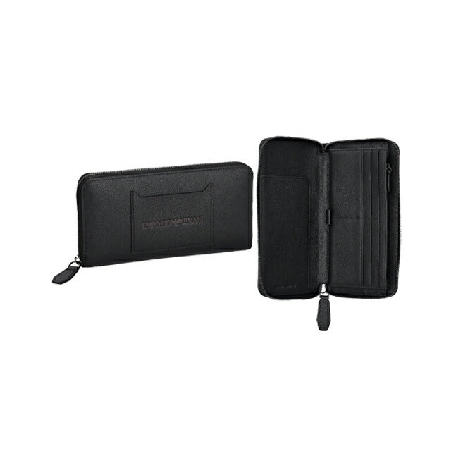 エンポリオ・アルマーニ 長財布 メンズ ブランド EMPORIO ARMANI Y4R569YQ13X 80648 ブラック Y4R569YQ13X-80648