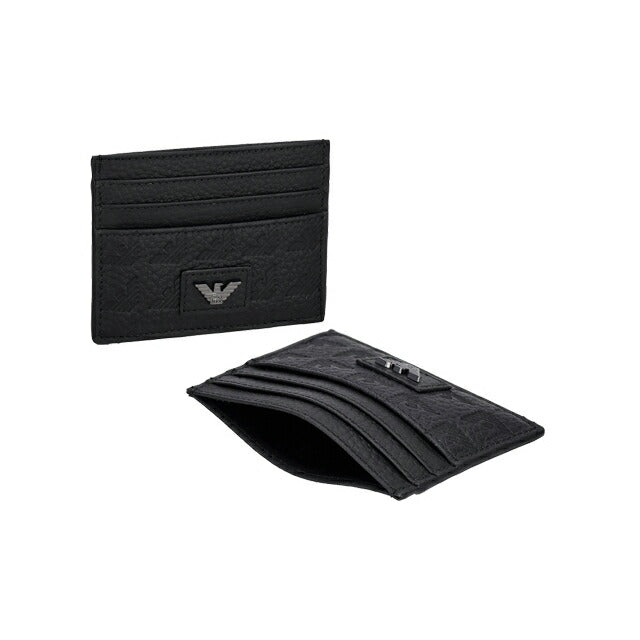 エンポリオ・アルマーニ カードケース メンズ ブランド EMPORIO ARMANI YEM320YQ67I 80001 ブラック YEM320YQ67I-80001