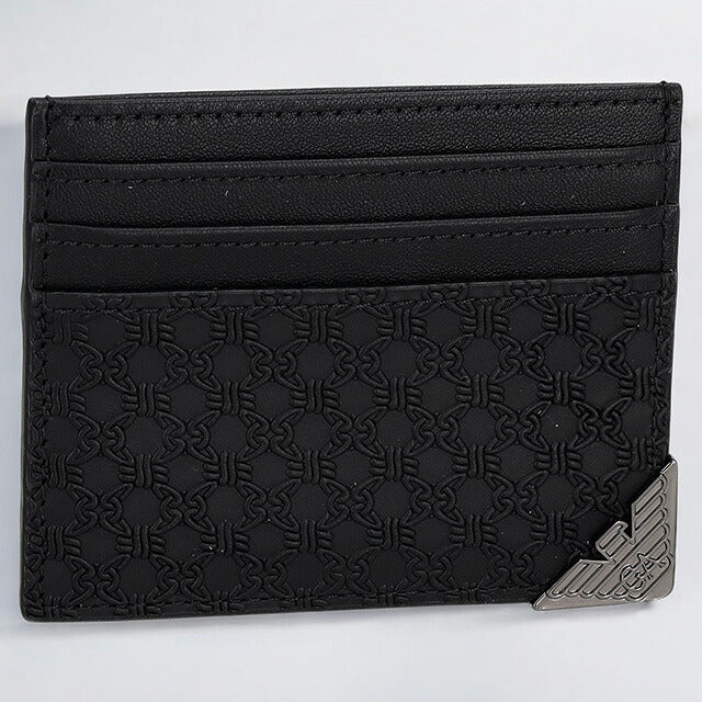 エンポリオ・アルマーニ カードケース メンズ ブランド EMPORIO ARMANI YEM320YQ82X 80001 ブラック YEM320YQ82X-80001