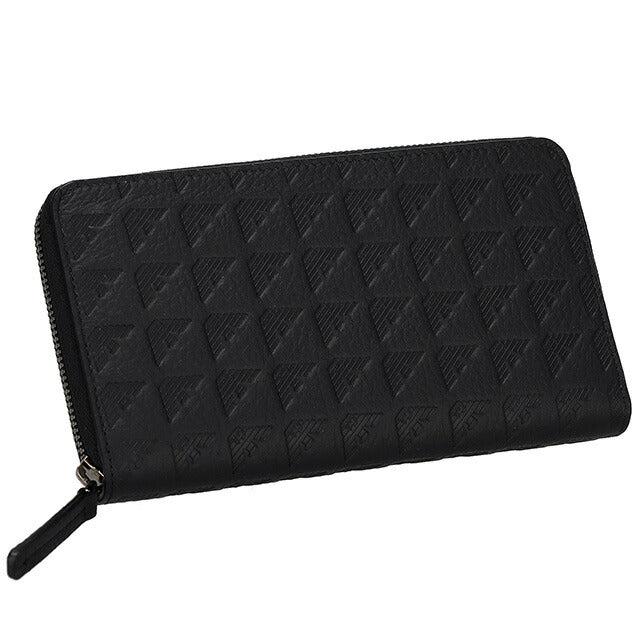 エンポリオ・アルマーニ 長財布 メンズ ブランド EMPORIO ARMANI YEME49YQ67I 80001 ブラック YEME49YQ67I-80001