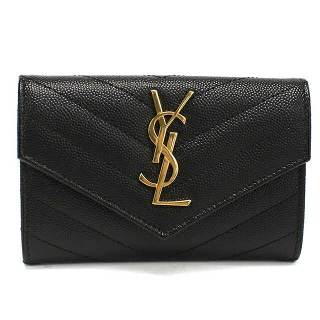 サンローラン 名刺入れ レディース ブランド SAINT LAURENT レザー 414404 ブラック YSL414404011