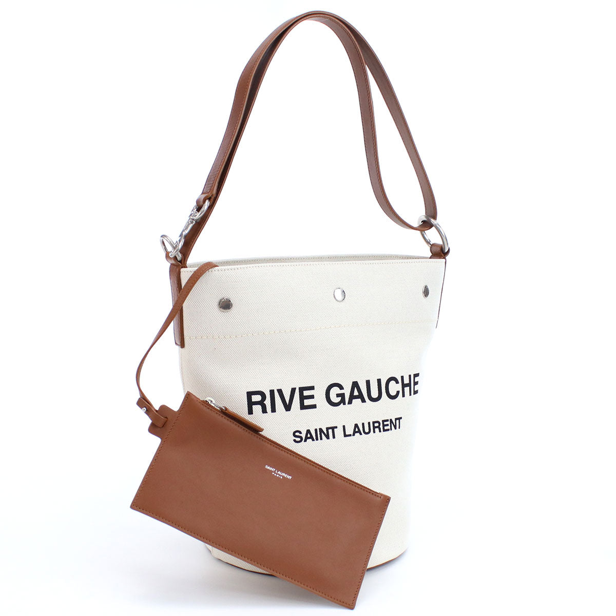 サンローラン 斜め掛けショルダーバッグ レディース リネン100% イタリア 669299 ホワイト系 バッグ YSL669299011