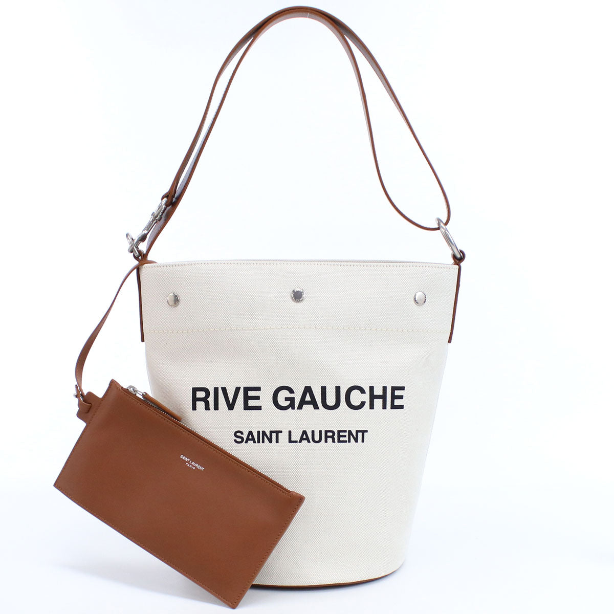 サンローラン 斜め掛けショルダーバッグ レディース リネン100% イタリア 669299 ホワイト系 バッグ YSL669299011