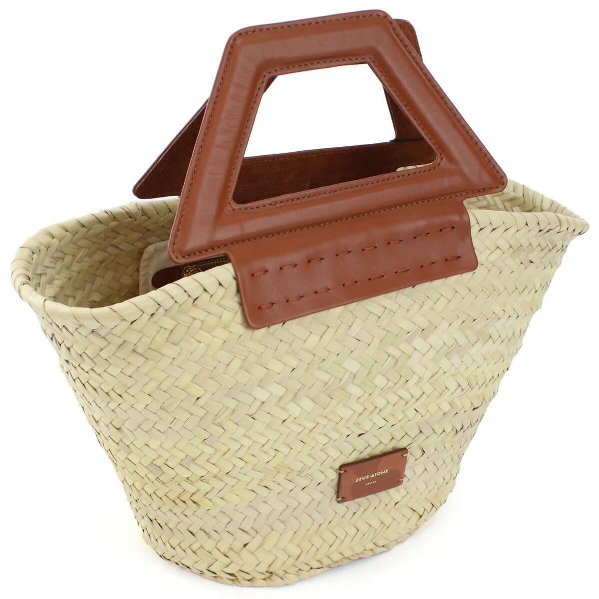 ゼウスディオーネ カゴバッグ レディース ラフィア/ストロー/レザー ギリシャ ACBA426 TABACO ベージュ系 バッグ ZEDACBA426021