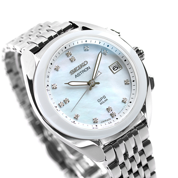セイコー SEIKO 腕時計 レディース STXD009 アストロン グローバルライン 3Xシリーズ Global Line 3X series GPS電波ソーラー（3X22） ホワイトシェルxシルバー アナログ表示