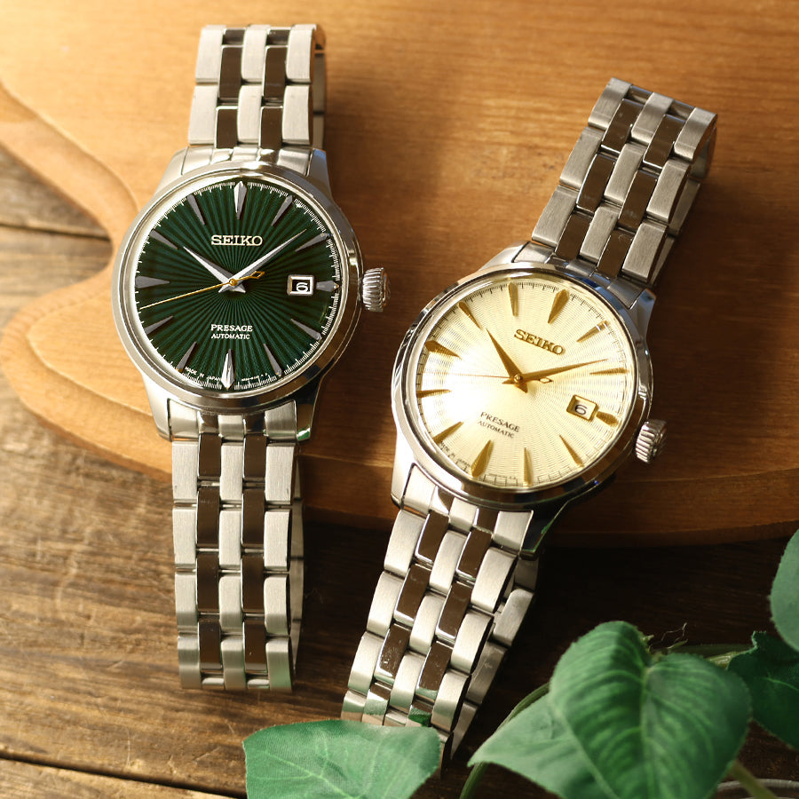 モッキンバードカラーが美しい!セイコー プレザージュ Cocktail Time SARY271【深みのあるグリーン×自動巻き】
