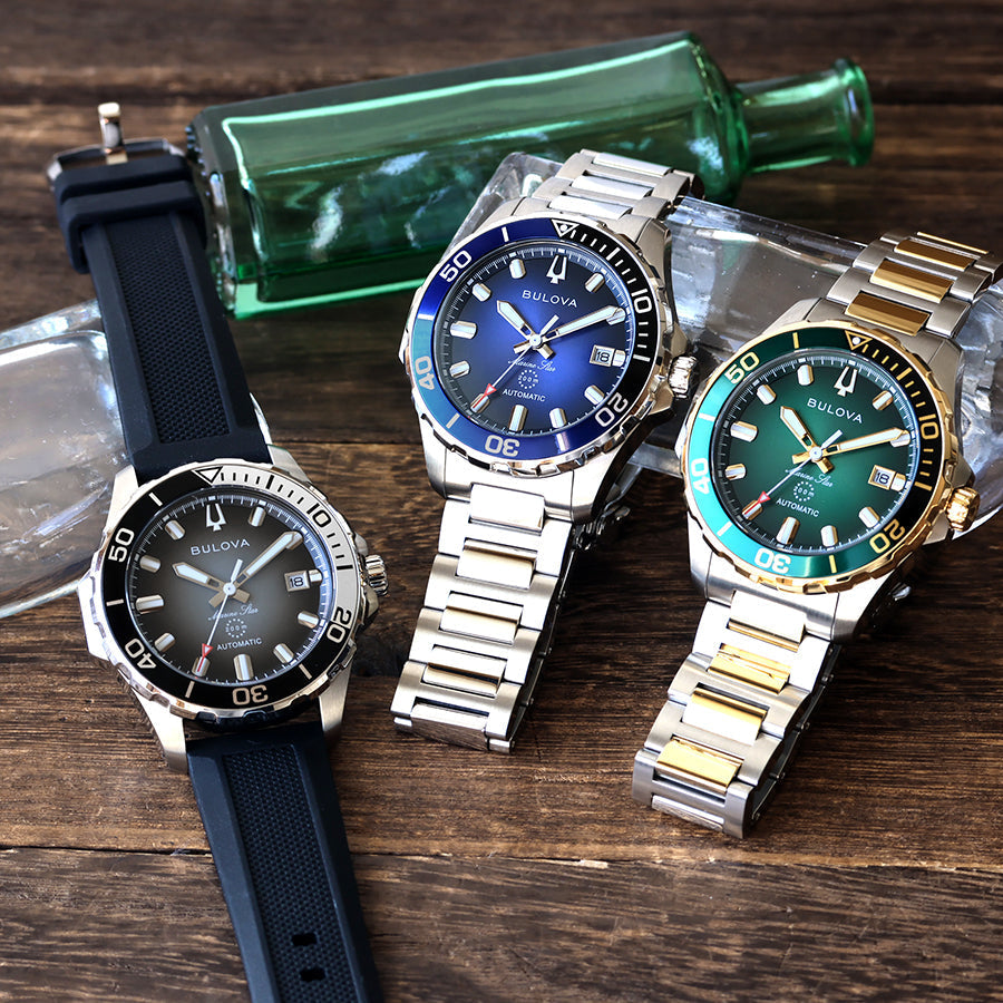 【2026年6月発売】ブローバ マリンスター 98B465｜自動巻き×41mm×20気圧防水×サファイア×ブラックグラデーション文字板、海と街を駆け抜けるダイバーズ