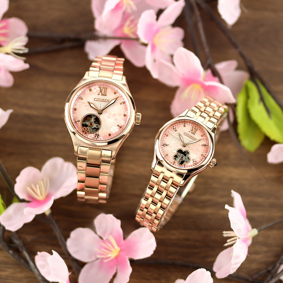 春の情景を手首に閉じ込めた一本──シチズンコレクション PR1045-50W、桜×白蝶貝×花形オープンハートの限定メカニカル