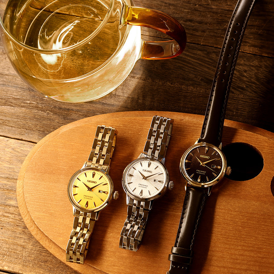 カクテルを思わせる艷やかなカラーダイヤルが特徴のCocktail Timeシリーズから、秋冬らしいホットカクテルをイメージしたモデルが登場🍸🤍