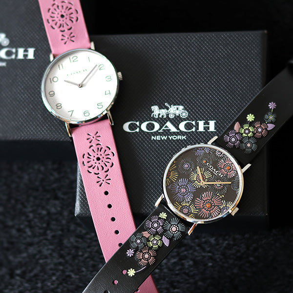 【新品】COACH /コーチ ペリー 36mmラウンド CG ピンク レザー COACH コーチ 腕時計 レディース ペリー 36MM 選べる11color