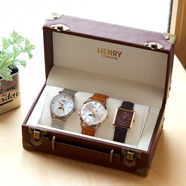 腕時計を2本収納できるヴィンテージ風トランク型の収納ボックス⌚✨