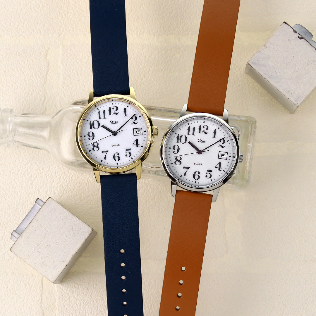 見やすく、実用性のあるRikiのスタンダードソーラーの中ぶりサイズが登場⌚♥️
