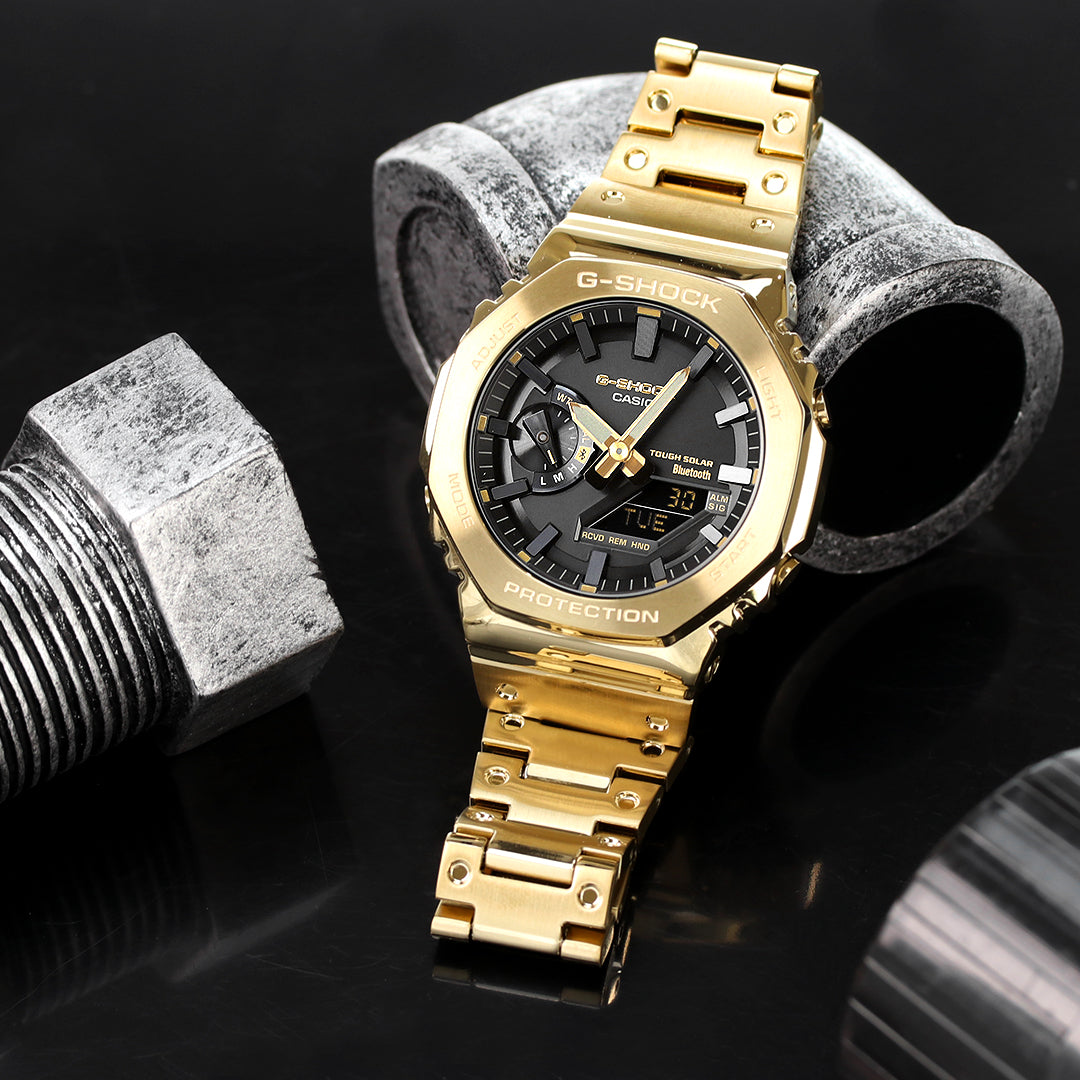 G-SHOCK初代モデル「DW-5000C」のコンセプトを受け継いで開発されたデジタル/アナログ「GA-2100」シリーズのフルメタルモデル😎‼
