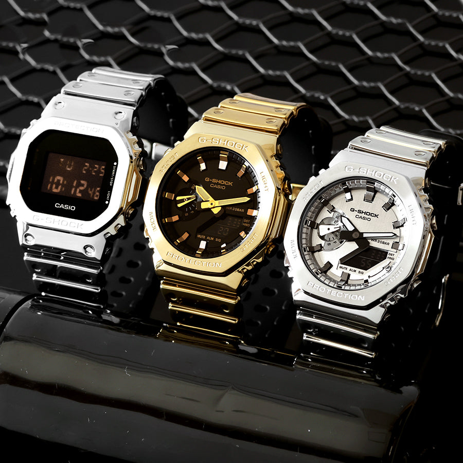 G-SHOCKから、やわらかい着け心地とメタルの煌びやかな質感を両立したモデルです❗😎