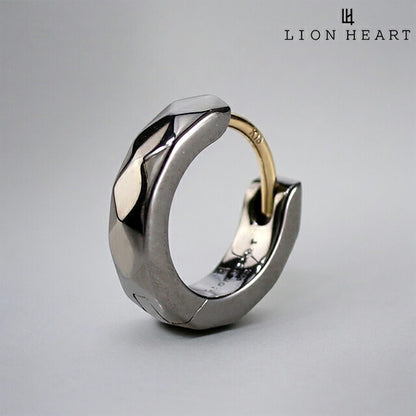 ライオンハート ピアス メンズ ブランド フォーギフト スターリングシルバー フープ 片耳用 01EA0991BK ガンメタル アクセサリー 01EA0991BK
