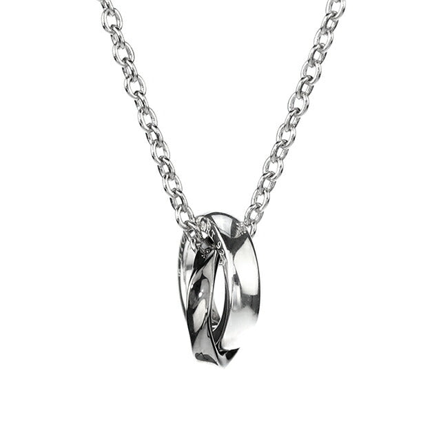 ライオンハート ネックレス メンズ レディース ブランド フォーギフト ダブルリング シルバー925 ジルコニア 01NE1831BK アクセ 01NE1831BK