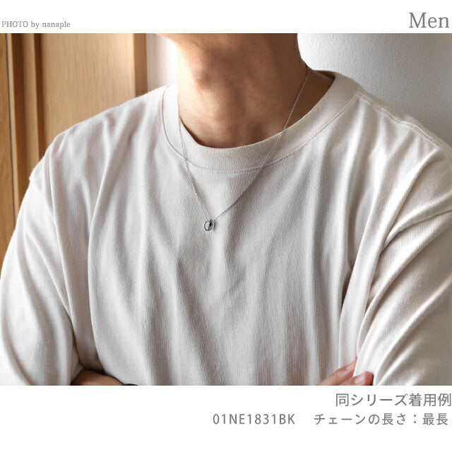 ライオンハート ネックレス メンズ レディース ブランド フォーギフト ダブルリング シルバー925 ジルコニア 01NE1831BK アクセ 01NE1831BK