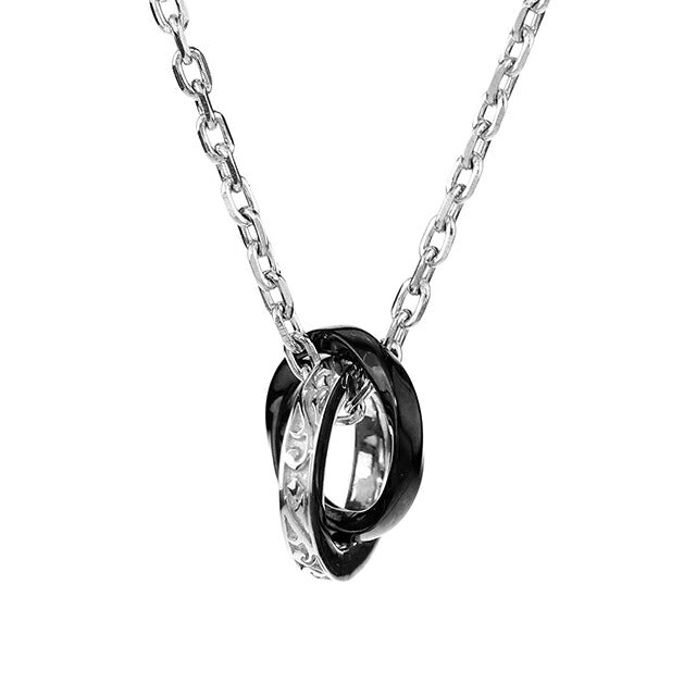 ライオンハート ネックレス メンズ レディース ブランド ダブルリング サージカルステンレス 03NE0215BK アクセサリー 03NE0215BK