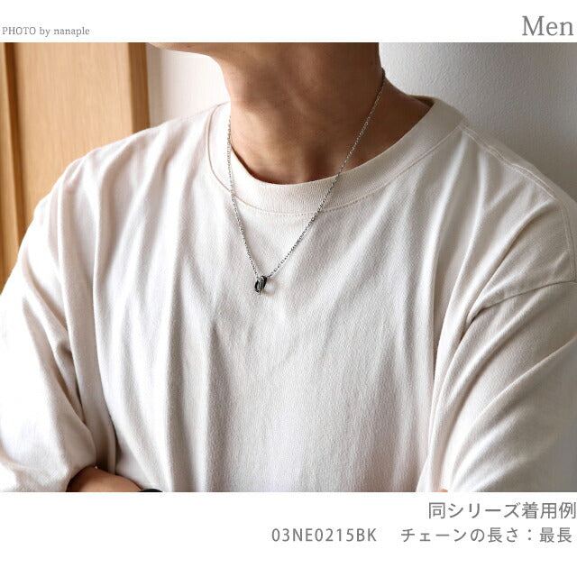 ライオンハート ネックレス メンズ レディース ブランド ダブルリング サージカルステンレス 03NE0215BK アクセサリー 03NE0215BK