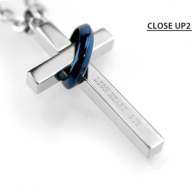 ライオンハート ネックレス メンズ ブランド LION HEART 04N123SMBL シルバー ブルー アクセサリー 04N123SMBL