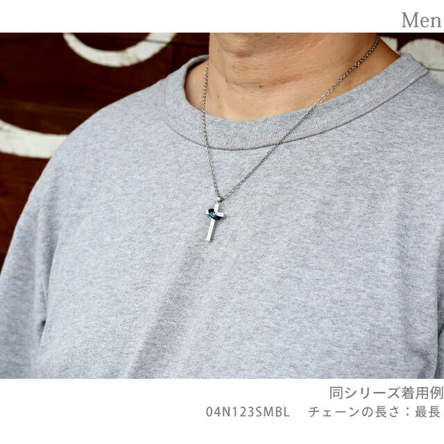 ライオンハート ネックレス メンズ ブランド LION HEART 04N123SMBL シルバー ブルー アクセサリー 04N123SMBL