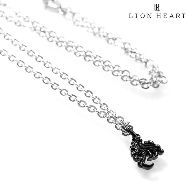 ライオンハート ネックレス メンズ ブランド LION HEART 動物 04N134SM ブラック シルバー アクセサリー 04N134SM