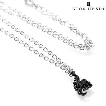 ライオンハート ネックレス メンズ ブランド LION HEART 動物 04N134SM ブラック シルバー アクセサリー 04N134SM
