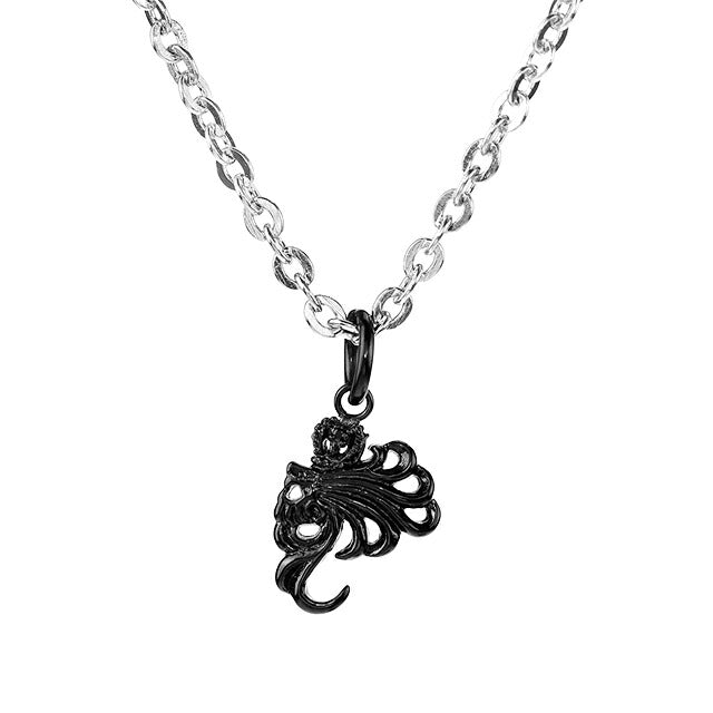ライオンハート ネックレス メンズ ブランド LION HEART 動物 04N134SM ブラック シルバー アクセサリー 04N134SM