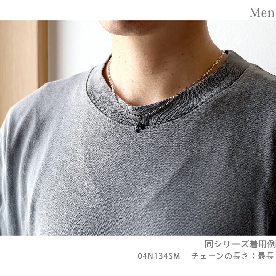 ライオンハート ネックレス メンズ ブランド LION HEART 動物 04N134SM ブラック シルバー アクセサリー 04N134SM