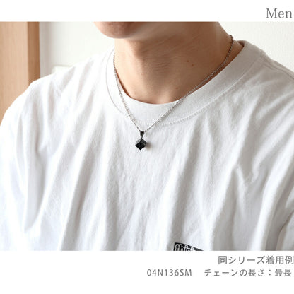 ライオンハート ネックレス メンズ ブランド LION HEART キュービック 04N136SM ブラック シルバー アクセサリー 04N136SM