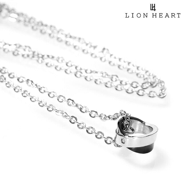 ライオンハート ネックレス メンズ ブランド LION HEART 04N143SM シルバー ブラック アクセサリー 04N143SM