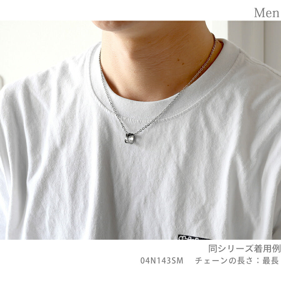 ライオンハート ネックレス メンズ ブランド LION HEART 04N143SM シルバー ブラック アクセサリー 04N143SM