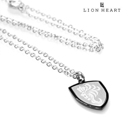 ライオンハート ネックレス メンズ ブランド LION HEART 動物 04N151SM シルバー ブラック アクセサリー 04N151SM