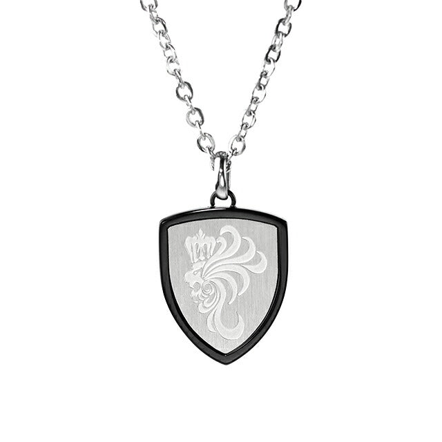 ライオンハート ネックレス メンズ ブランド LION HEART 動物 04N151SM シルバー ブラック アクセサリー 04N151SM