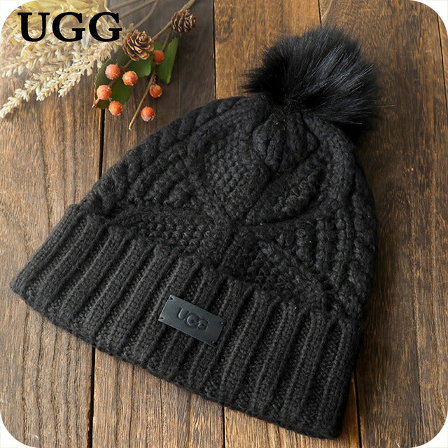 アグ ニット帽 メンズ レディース ブランド UGG CABLE BEANIE WITH POM